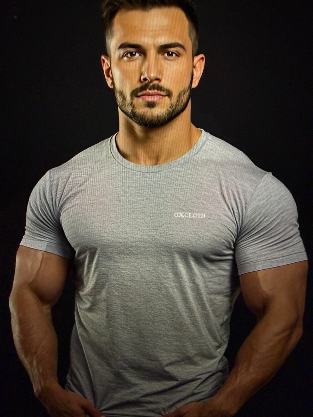 Oxcloth Muscle Fit T-Shirt Tee, Heather Grey, Medium